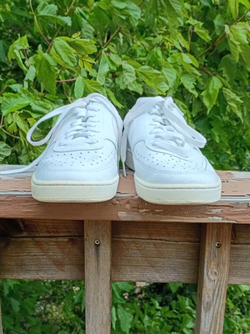 Nike white Court Vision sneakers sz 10 - Picture 5 of 11